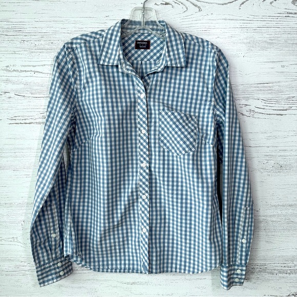 UNTUCKIT Gingham Check Plaid Button Down Shirt 2 - Picture 1 of 5